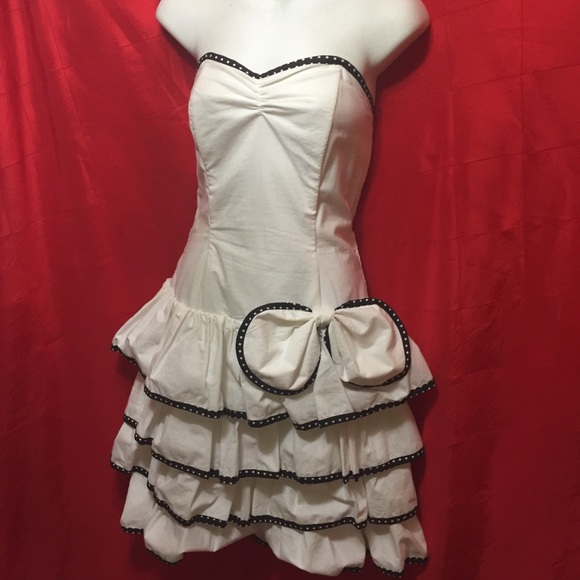 Vintage Dresses & Skirts - Vintage salsa fit & flair dress strapless M